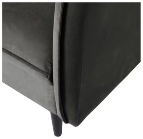 Canapea gri închis cu tapițerie din catifea 203 cm Juli – Ropez