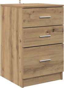 vidaXL Dulap de noapte Stejar Artizanal 40 x 40 x 63 cm Lemn compozit