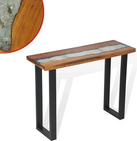 vidaXL Masă consolă Lemn de tec 100 x 35 x 75 cm