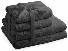 Restilo Set de prosoape Amari gri închis, 2 buc. 50 x 100 cm, 2 buc. 70 x 140 cm