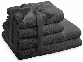 Restilo Set de prosoape Amari gri închis, 2 buc. 50 x 100 cm, 2 buc. 70 x 140 cm
