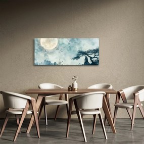 Tablou - Pictură cu lună plină (120x50 cm)