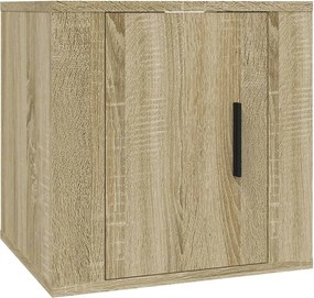vidaXL Dulap TV montat pe perete, stejar sonoma, 40x34,5x40 cm