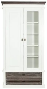 Dulap Cu 2 Usi Si 2 Sertare Cabana Alb Si Antracite, 102.8 Cm
