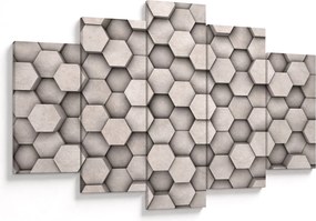 Tablou - Hexagoane design beton (150x105 cm)