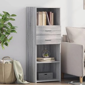 vidaXL Dulap înalt, sonoma gri, 45x42,5x124 cm, lemn prelucrat