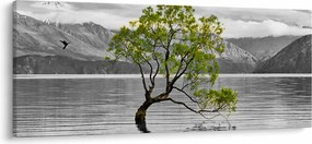 Tablou copacului în mijlocul lacului (120x50 cm)