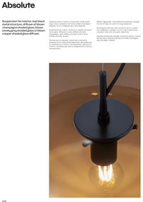 Lustră pe cablu ABSOLUTE 1xE27/42W/230V cupru Redo 01-1620