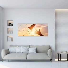 Tablou - Porumbițo, zboară! (120x50 cm)