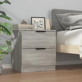 817035 vidaXL Noptieră, gri sonoma, lemn prelucrat