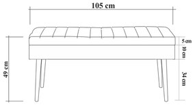 Bancă Vanessa B (Nuc + Gri). 1089640