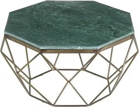 Masuta de cafea design minimalist Diamond 69cm, marmura verde