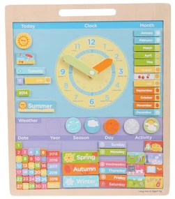 VREMEA - CALENDAR MAGNETIC IN LIMBA ENGLEZA - BIGJIGS TOYS (BJ592)