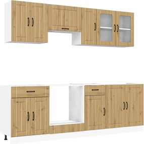 vidaXL Set dulap de bucătărie 8 piese „Kalmar” stejar artizanal lemn