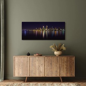 Tablou cu orașul nocturn (120x50 cm)