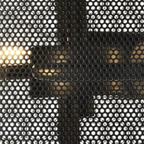 Lustra aplicata design industrial Fishnet negru 2843-3BK SRT