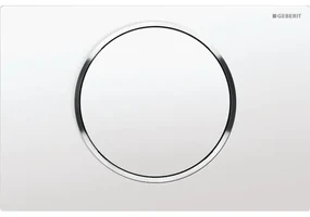 Placuta de actionare start/stop Geberit Sigma 10, alb/crom - GEB115.758.KJ.5