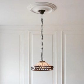 Endon 112196 - Lustră cu lanț Tiffany FARGO 1xE27/60W/230V Ø 41,5 cm