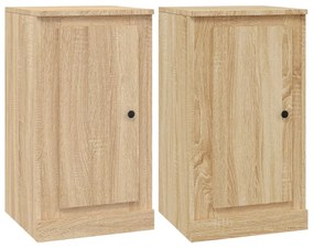 816207 vidaXL Servante, 2 buc. stejar sonoma 37,5x35,5x67,5 cm lemn prelucrat