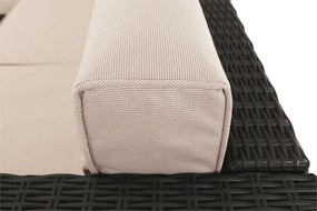 Set de grădină din rattan, 3 piese, maro/bej, RODEN