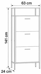 Raft cu compartimente G1009 OAK, stejar