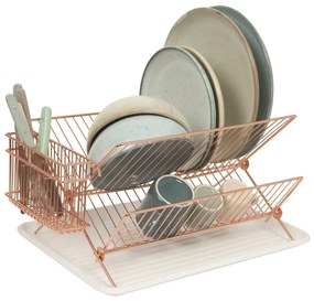 Suport pentru scurs vase Copper Plated