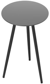 Outsunny Masă de cafea mică rotundă, masă de sprijin, blat din sticlă securizată, picioare ascuțite, cadru din oțel, Ø 40 x 50 cm, negru | Aosom Romania