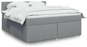 vidaXL Pat continental, gri deschis, 180x200 cm, material textil