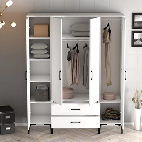 Dulap de haine Kiara STR (Alb). 1088460