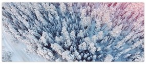 Tablou cu copaci înzăpeziți (120x50 cm)