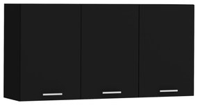 Corp Superior Ebru, 3 Usi, Negru, 120 x 30 x 60 cm
