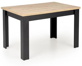 Masa extensibilă Bagio stejar artizan/negru L120-160 cm