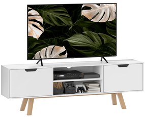 HOMCOM Suport TV cu sertare și rafturi deschise, MDF, 150 x 39 x 50 cm, Alb | Aosom Romania