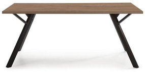 Masă de dining cu blat cu aspect de lemn de nuc 90x160 cm Paola – Marckeric