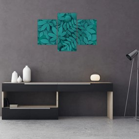 Tablou - Frunze turcoaz (90x60 cm)