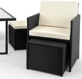 Deuba Set ratan de gradina America 4+4 - antracit