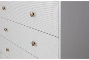 Comodă gri deschis joasă din lemn de pin 94x91 cm Madu – WOOOD