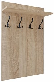 Cuier de perete vertical - Stejar Sonoma - Pentru haine