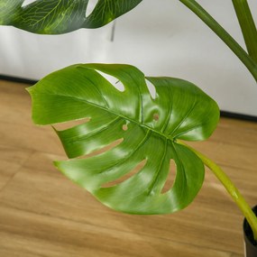 HOMCOM plante artificiale 110 cm Monstera artificială plante de interior și exterior în ghiveci copac artificial plantă decorativă plantă de birou ghiveci din plastic pentru interior și exterior | Aosom Romania