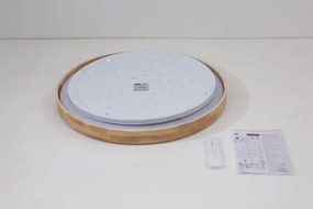 Brilagi - Corp de iluminat dimmabil WOODROUND LED/40W/230V 3000-6000K Ø 60 cm + telecomandă
