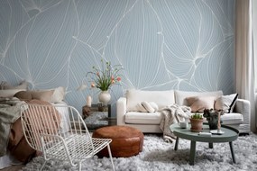 Fototapet, Big Leafs, Baby Blue, Rebel Walls