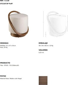 Taburete deosebit design LUX Walnut