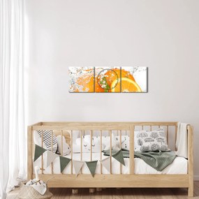 Tablou - Portocale zemoase (cu ceas) (90x30 cm)