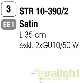 Aplica / Plafoniera cu 2 spoturi directionabile Seba Str 10-390/2 satin OR