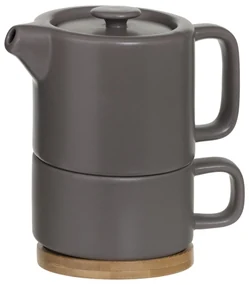 Ceainic cu cană, NATURAL, 400 ml, gri
