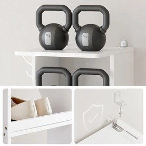 Vasagle Suport pantofi CINDY, 6 niveluri, 30x26.4x110.4cm, alb