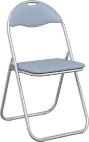 vidaXL Scaun pliant 8 pcs Gri 48 x 43,5 x 81 cm Piele artificială