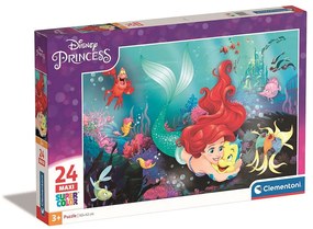 Prințesele Disney Ariel Puzzle maxi Clementoni de 24 piese