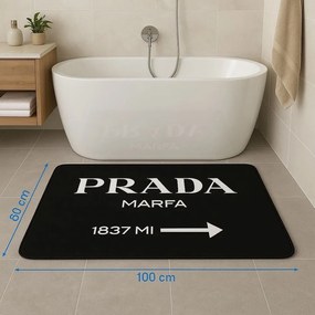 Covorașe de baie negre 2 buc. din catifea 60x100 cm Prada – Mila Home
