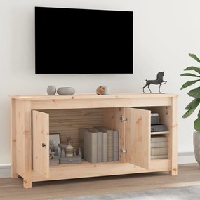 Comoda TV, 103x36,5x52 cm, lemn masiv de pin 1, Maro